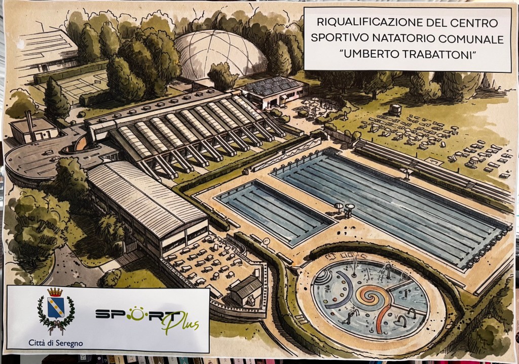 Disegno che raffigura come sarà il Centro Sportivo Comunale al termine dei lavori.